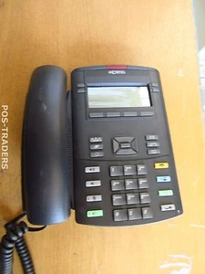 Téléphone VoIP Nortel 1220 IP noir téléphone noir NTYS19 INCL COMBINÉ ET SUPPORT - Photo 1/2