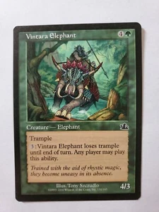 MTG Magic The Gathering Card Vintara Elephant Creature Elephant Green Prophecy - Picture 1 of 2