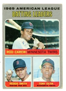 1970 Topps AVG Leaders Rod Carew Tony Oliva 62 - Picture 1 of 2