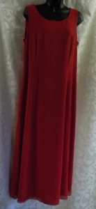 Maxi Vestido Danny & Nicole Talla 14 Rojo Sin Mangas Completo Forrado Cuello Barco Elegante Usado en Excelente Condición - Imagen 1 de 12