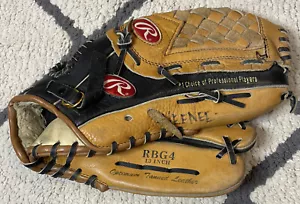 "BONITO Guante de Béisbol Rawlings RBG4 Guante Derecho Softbol 13"" Negro/Marrón Buen Estado" - Imagen 1 de 8
