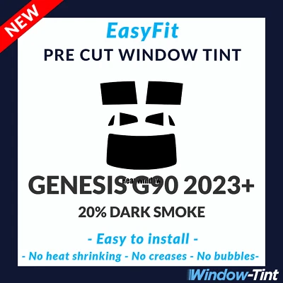 EasyFit Static Pre Cut Window Tint For Genesis G90 2023 20% Dark Rear - Image 1 of 3