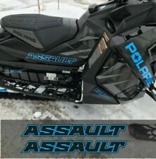 2 POLARIS ASSAULT UNDER SEAT TANK STICKERS HIGH TACK RMK DECALS GRAPHIC KIT 