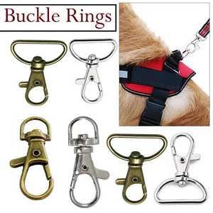 Lobster Swivel Trigger D Rings Buckle Dog Collar Coats Keyrings 2/5/10/25/50pcs - Picture 1 of 20