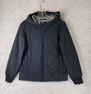 Athleta Girl Jump To It Jacket Youth Girls XLarge Black Hooded Insulated Nice - Picture 1 of 12