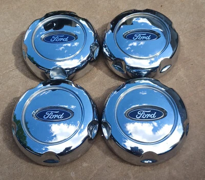 Ford Explorer center cap set (4 pieces), chrome, 2003-2005 part # 1L24 1A096 HA - Image 1 of 3