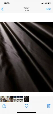 4 METRES GOOD QUALITY PLAIN BROCADE FABRIC BLACK 110 CM WIDE CHEAPST ON EBAY - Image 1 of 2