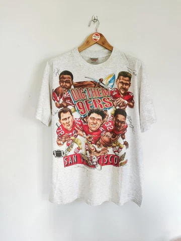 Rare Vintage San Francisco 49ers Caricature 90's t-shirt  NFL Football Cover