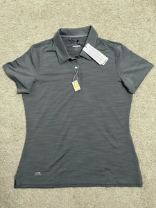 adidas Womens Ultimate 365 Short Sleeve Grey Golf Polo Shirt - Picture 1 of 3