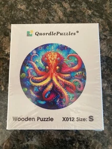Quordle Holz Oktopus Puzzle bunt Größe S neu in Verpackung versiegelt - Bild 1 von 6