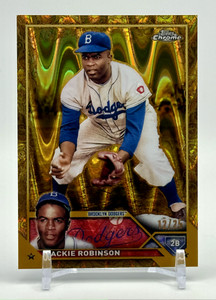 2023 Topps Chrome Gilded Collection - JACKIE ROBINSON - Gold Etch RayWave /25 SP