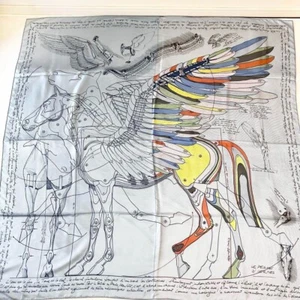 HERMES Carre Geant 140 "Le Pegase d'Hermes Cut" Silk Scarf from Japan Rare - Picture 1 of 14