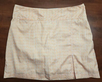 Pantalón corto de golf deportivo geométrico naranja y blanco IZOD XFG talla 14 B103 Foto 1 de 4