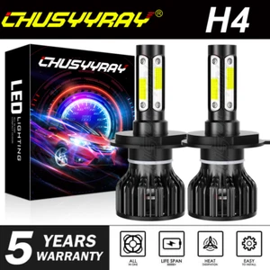 9003 H4 LED Headlight Bulbs Kit 100W 10000LM Hi/Lo Beam Super Bright White - Picture 1 of 11