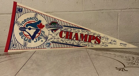 1992 Toronto Blue Jays World Series Pennant MLB Baseball *Used Cover