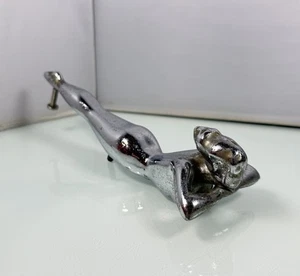 Vintage 1950 Nash Chrome Nude Flying Lady Goddess Car Hood Ornament George Petty - Picture 1 of 18
