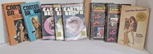 Lot 8 Vintage Paperback Books Pulp Fiction Carter Brown Mystery Sleaze Crime - Picture 1 of 17