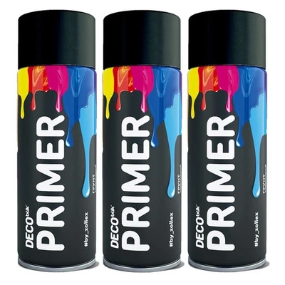 HAFTGRUND SCHWARZ  3x 400ml SPRAY Grundierung Universal Grundierspray Primer   - Bild 1 von 4