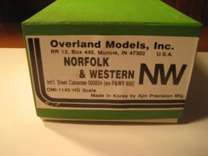 Overland Models HO Brass Norfolk & Western Int'l Steel Caboose #500854 (ex-P&WV) - Picture 1 of 14