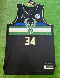 Camiseta Auténtica Giannis Antetokounmpo Milwaukee Bucks Jordan Finales 2021 Talla 48 - Imagen 1 de 18