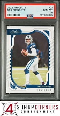2022 PANINI ABSOLUTE #21 DAK PRESCOTT POP 2 PSA 10 - Image 1 of 2