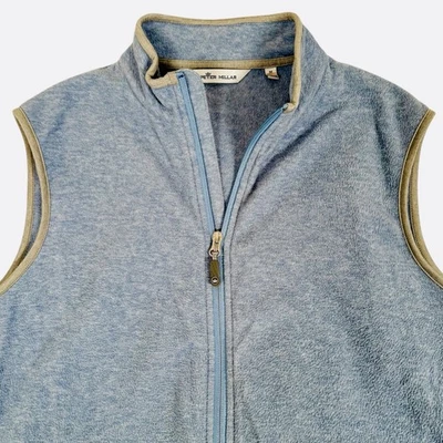 Chaleco Peter Millar Todo el Día Micro Polar Para Hombres Medio Azul Elastizado Golf MS20EZ39 Foto 1 de 4