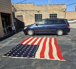 48 STAR FLAG MAMMOTH 9 X 15 FEET AMERICAN AMERICANA VINTAGE PATRIOTIC USA STARS - Picture 1 of 18