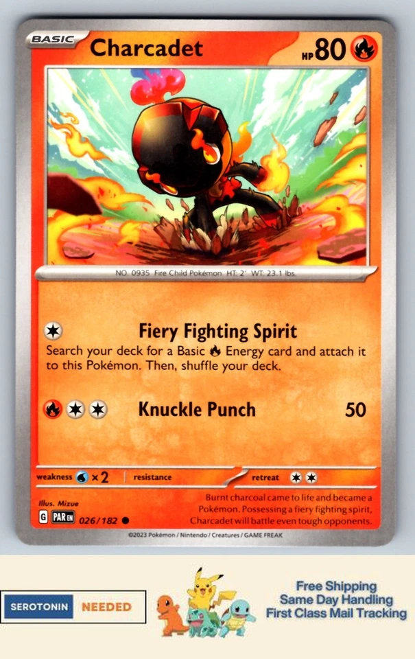 Charcadet - #026/182 - SV04: Paradox Rift - Pokemon TCG - Image 1 of 2
