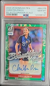 Christen Press 2024-25 Panini Donruss FIFA Dragon Scale Auto #62/99 PSA 10 - Picture 1 of 2