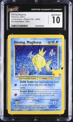 SHINING MAGIKARP Celebrations Neo Revelation #66 CGC 10 Pokemon - Image 1 of 2