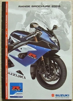 SUZUKI MOTORCYCLES 2005 Range Sales Brochure GSX-R1000 Bandit SV1000 Hayabusa + - Image 1 of 4