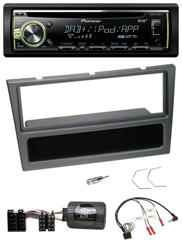 Pioneer DAB USB MP3 Lenkrad CD Autoradio für Opel Agila Corsa C Omega schwarz - Bild 1 von 4