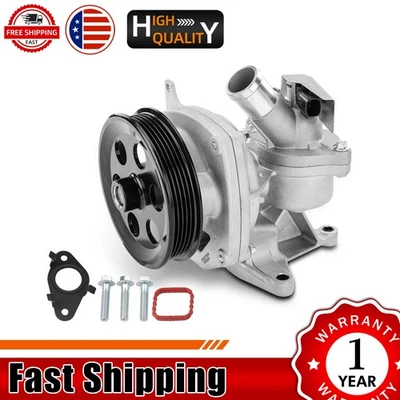 Engine Water Pump w/ Thermostat for Chevy Malibu Equinox GMC Canyon Buick Regal - Image 1 of 4