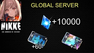 NIKKE GLOBAL 10000+ Gems / 60+ Recruit Voucherr/ + advanced Recruit Voucherr - Picture 1 of 1