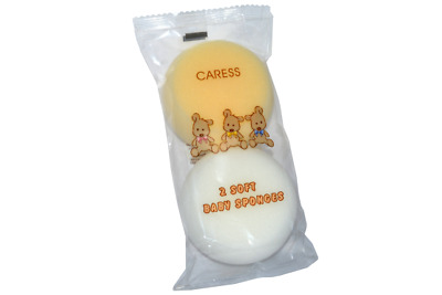 Caress 2 Pack Soft Baby Sponges - Soft And Gentle For Delicate Skin. • 2.75£