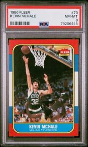 1986 Fleer #73 KEVIN McHALE HOF Boston Celtics / PSA 8