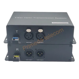 2 Equilibrado 3 Pin XLR Audio Sobre Fibra Convertidor Extensor Adaptador Broadcast 1 Juego - Imagen 1 de 6