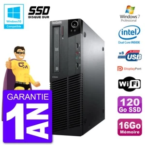 PC Lenovo ThinkCentre M82 SFF G640 RAM 16Go SSD 120Go Dvd-Brenner Wifi W7 - Bild 1 von 1
