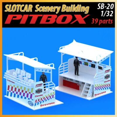 Slotcar Paisaje Edificio Estilo Nascar Pitbox Scalextric, Carrera Foto 1 de 4