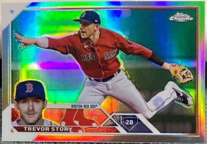 2023 Topps Chrome #23 Trevor Story Refractor Boston Red Sox Baseball Card  - Picture 1 of 2