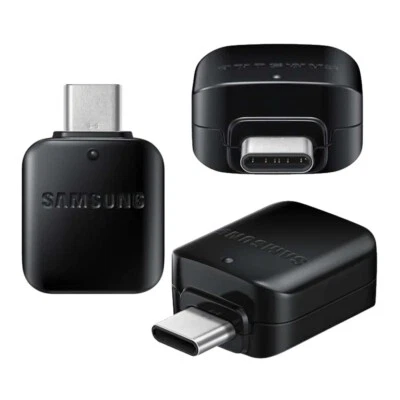 Adaptador Oficial Samsung OTA GH96-11383A USB-C macho a USB-A hembra en negro Foto 1 de 4