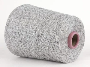 37,50 €/kg Konengarn * 80% Viskose * Glitzer Effekt * Brillino * Silver * Nm 7,4 - Bild 1 von 3