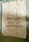 Genuine 1940s Vintage Morey La Rue Laundry Service 32”x23” Ecru Heavy Cotton Bag