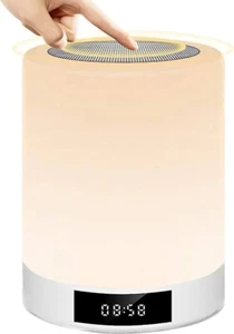 LED Atmosphere Touch Lamp Desk Bluetooth Portable Speaker Night Light   - Picture 1 of 4