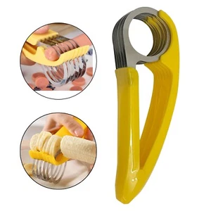 Cortador de plátano de 5 rebanadas PP + cortador de ensaladas de frutas y verduras de acero inoxidable herramientas de cocina - Imagen 1 de 21