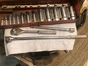 Vintage Proto  1/2" Drive 17 Piece Deep Socket Set - 6/12 Point + Extras - Picture 1 of 18