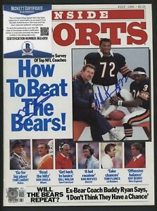 Mike Ditka HOF William Perry Bears Signed 1986 Magazine AUTO Autographed BAS COA