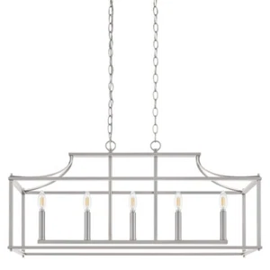 New! Home Decorators Collection Crestview 5-Light Electric Linear Chandelier 34" - Picture 1 of 2