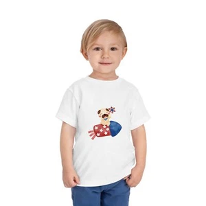 Toddler Festive Pug Tee, Kids Independence Day Shirt, Summer Graphic Tee, [...] - Picture 1 of 73