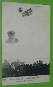 CPA CARTE POSTALE 1910 AVIATION LYON LEGAGNEUX BIPLAN PIONNIERS AIR AEROPLANE - Imagen 1 de 2